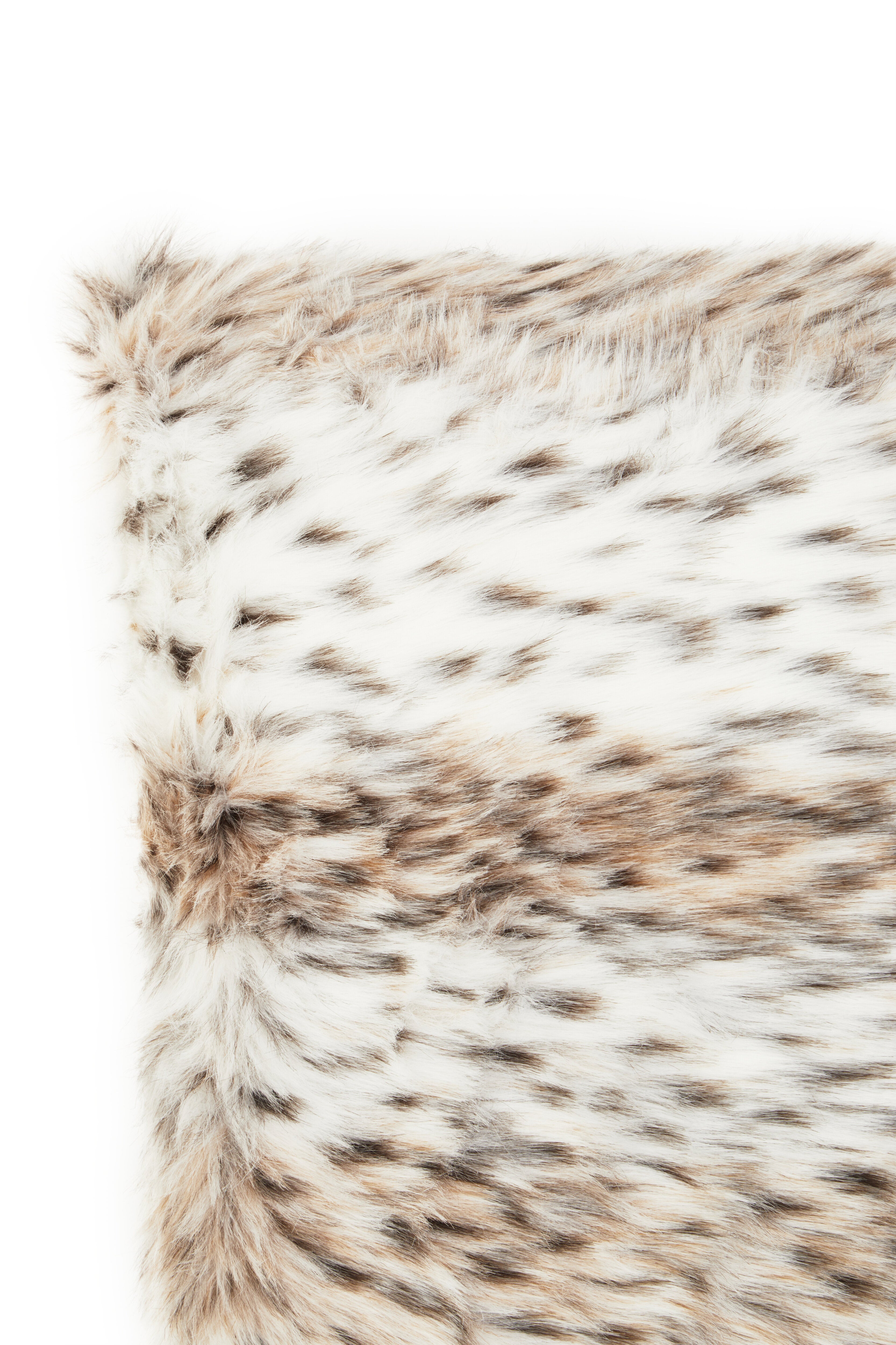 Mindy Lamina Animal Print Square Fur Cushion